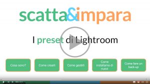i predefiniti di lightroom