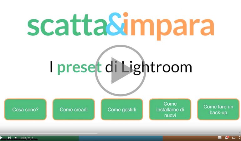Cosa sono e come usare i predefiniti per Lightroom